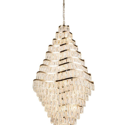 New Luxury Wavy Multi-tiered Crystal Chandelier for Living Room