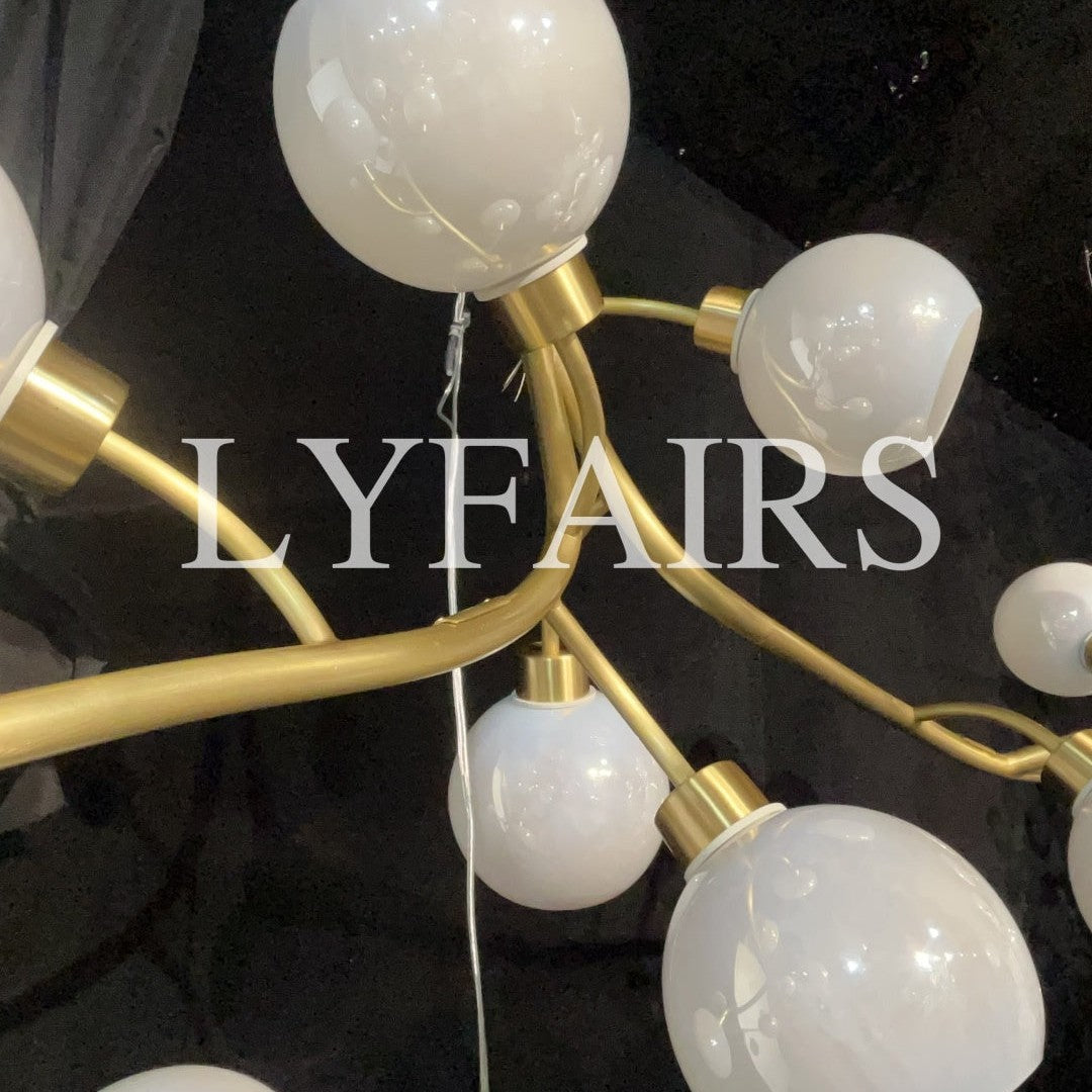 Modern Hand-blown Glass Globes Branch Chandelier for Living/Dining Room/Kitchen Island