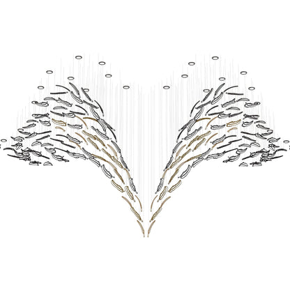 Glass Feathers Chandelier