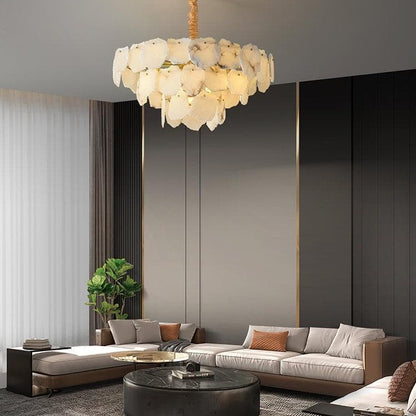 Noah Alabaster Snowflake multi-layer Chandelier