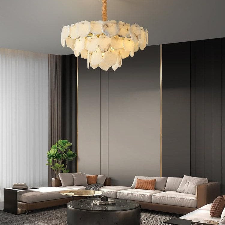 Noah Alabaster Snowflake multi-layer Chandelier