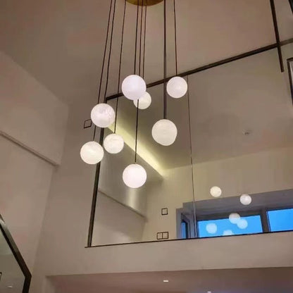 Alabaster Global Wavy Chandelier