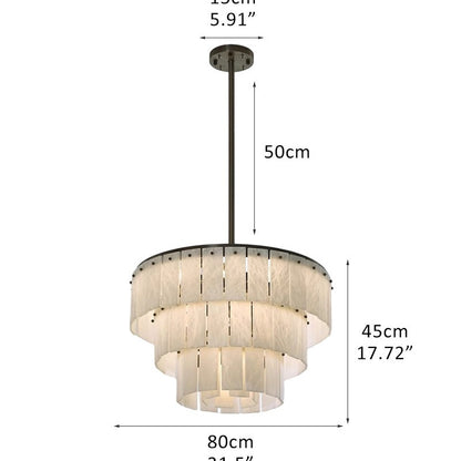 Stairwell Luxury Modern LED High Ceiling Large Alabaster Chandelier