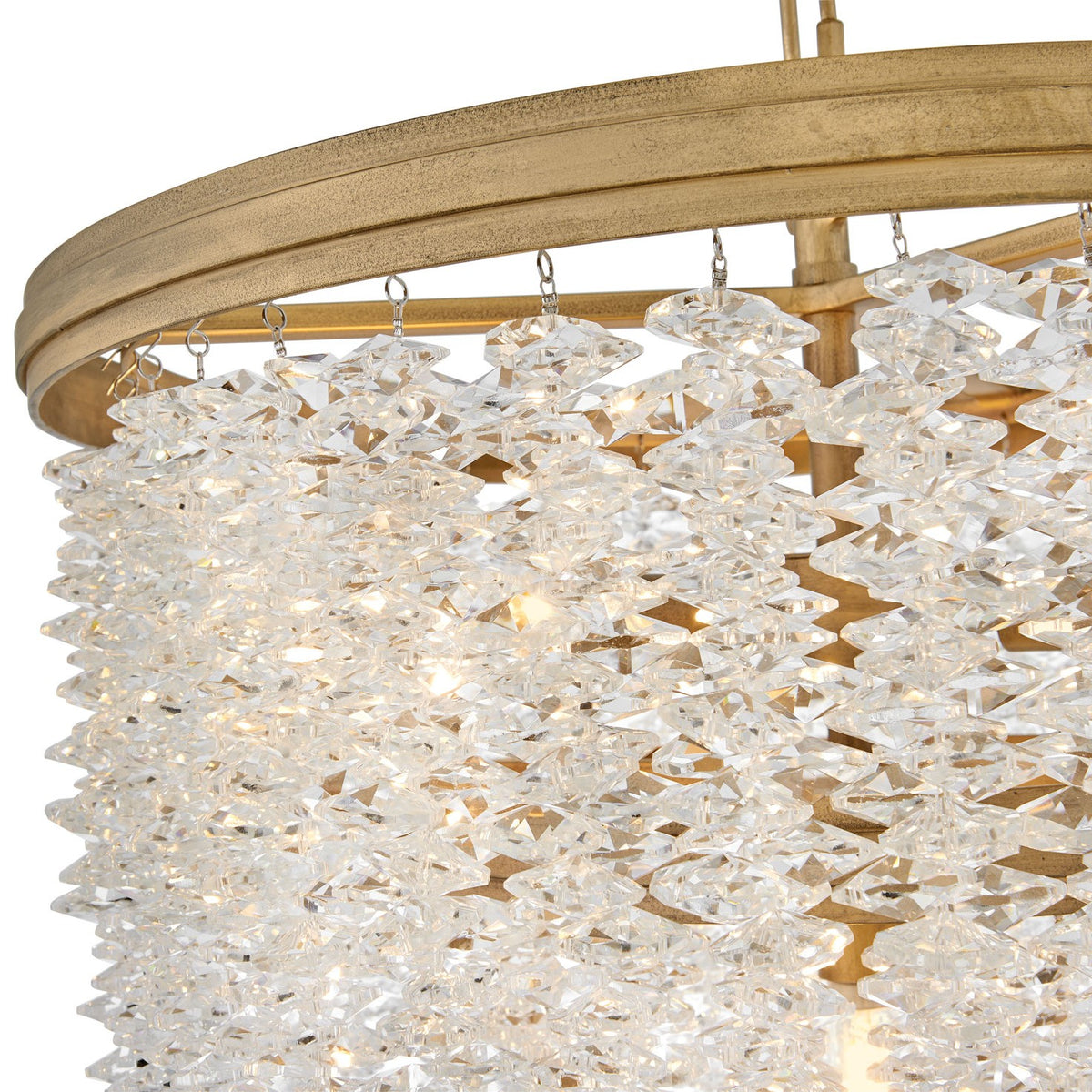 Denise Lamp Vac Crystal Round 2 Tier Chandelier 26"