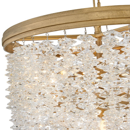 Denise Lamp Vac Crystal Round 2 Tier Chandelier 26"