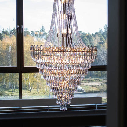 Luxury Modern Multi-tiered Crystal Chandelier for Staircase/Foyer