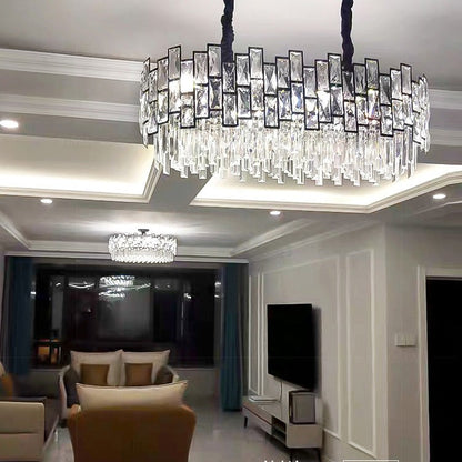 Palo clear Linear Chandelier for Kitchen Island