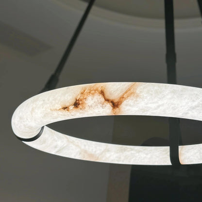 Modern Round Alabaster Chandelier for Living Room/Bedroom