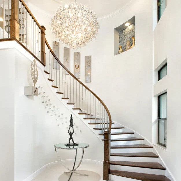 Modern 10/13/21-Light Gyroscopic Chrome Pendant Light Fixtures for Dining Room/Living Room