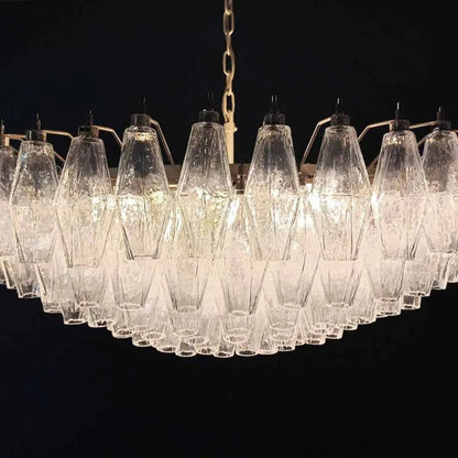 Murano Chandelier – Poliedri – 185 glass – Iridescent