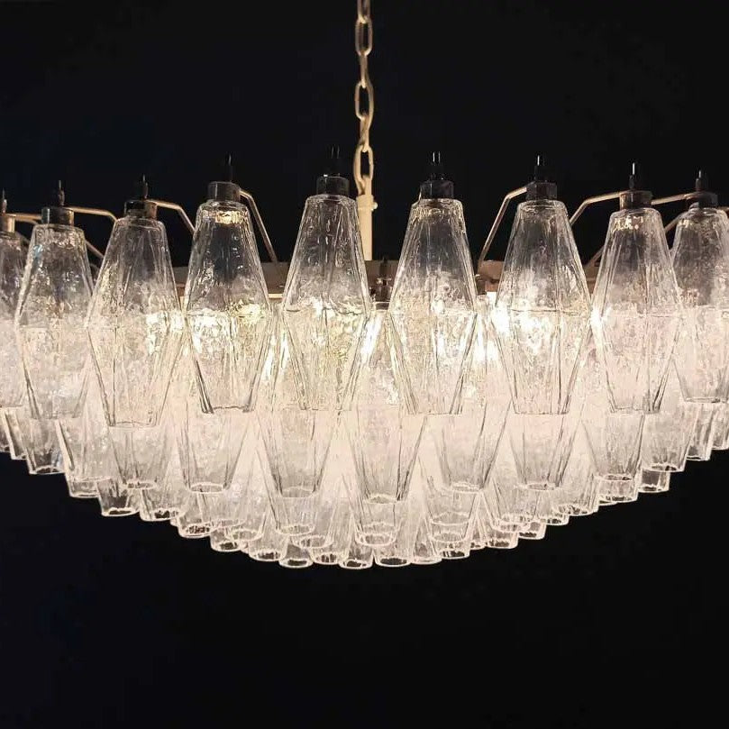 Murano Chandelier – Poliedri – 185 glass – Iridescent