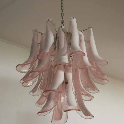 Murano Chandelier – 26 petals – Pink