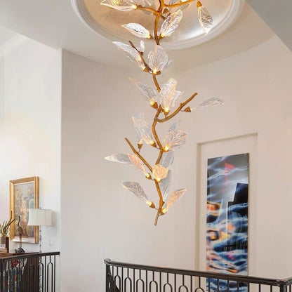 Creative Bionic Resin Leaves Chandelier for Living Room/Dining Room/Staircase