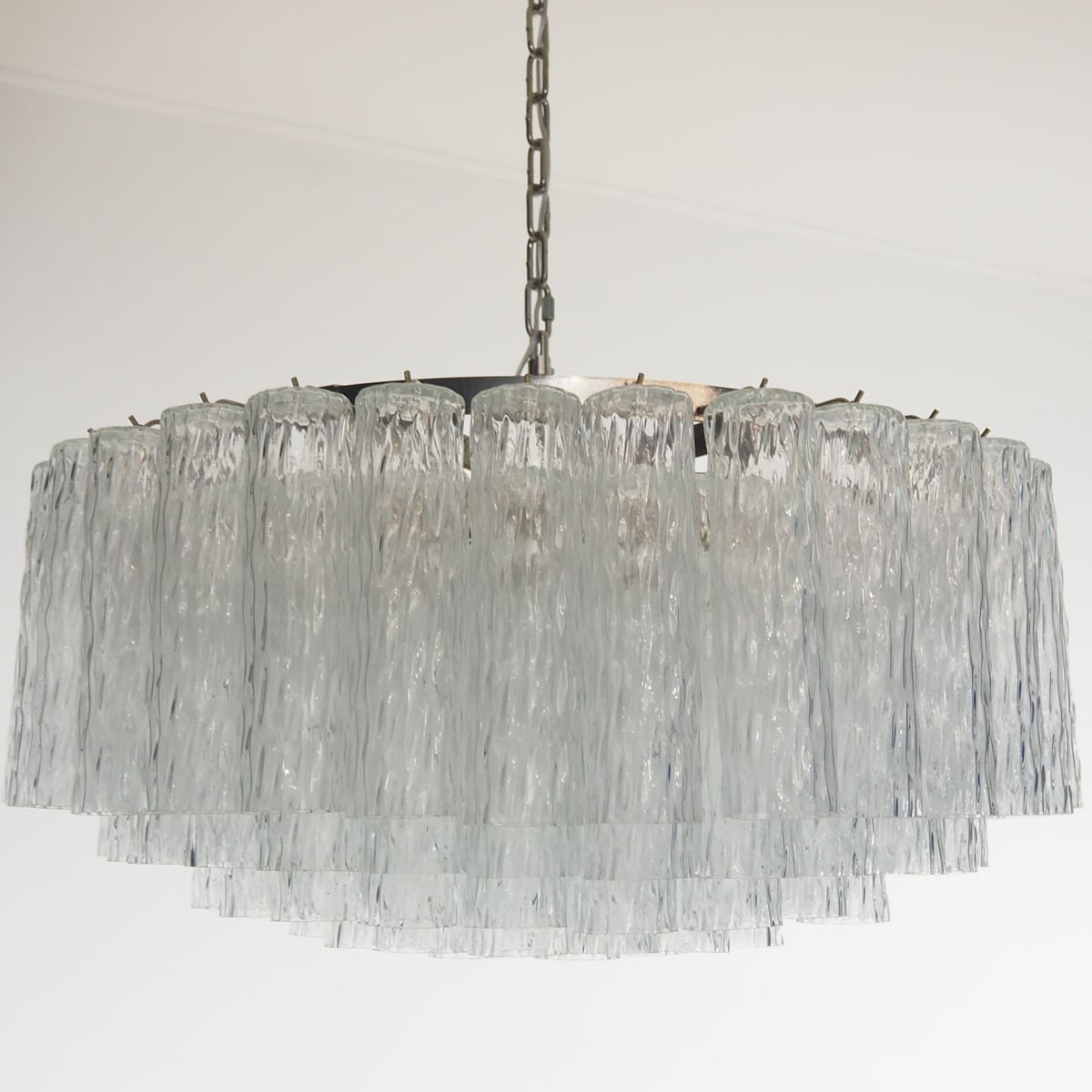 Murano Chandelier – 101 Tuber – Textured – Transparent