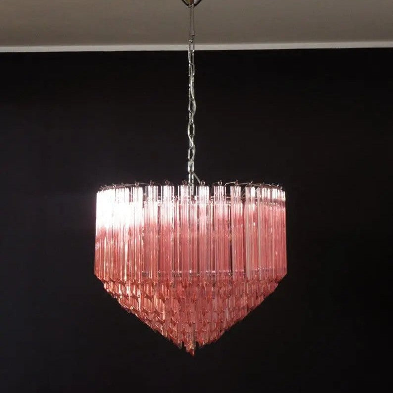 Murano Chandelier – 163 prisms – Pink