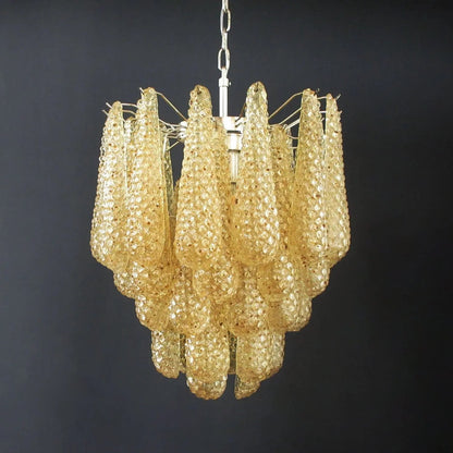 Murano Chandelier – Drop – 41 glasses – Amber