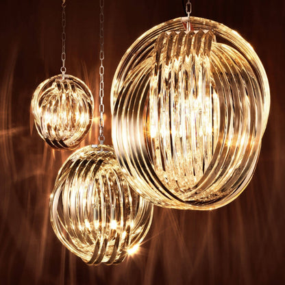 Frostina Lucite Loop Chandelier