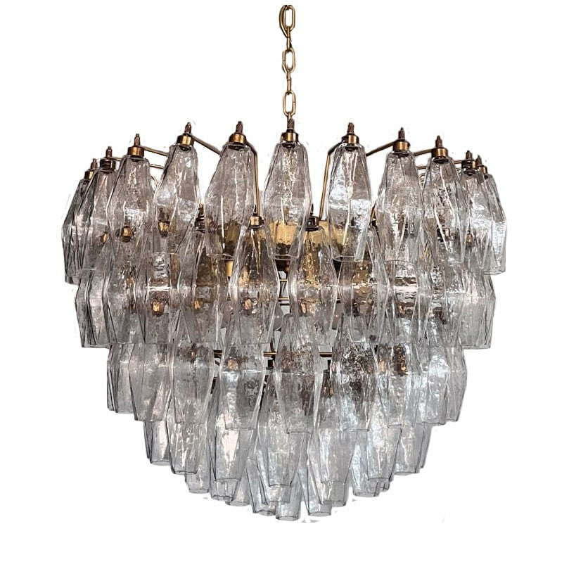 Murano Chandelier – Poliedri – 111 glass – Transparent
