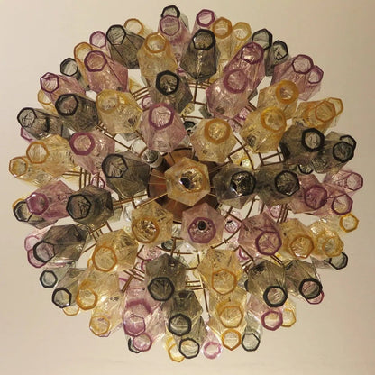 Murano Chandelier – Poliedri – 140 glass – Multi