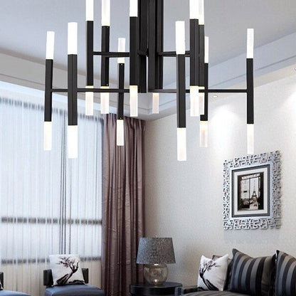 Deniselamp® Gold/Black Postmodern LED Chandelier For Living Room, Lobby, Restaurant