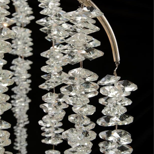 Cascading Crystal Branch Six-Light Chandelier