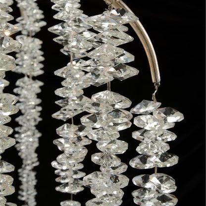 Cascading Crystal Branch Six-Light Chandelier