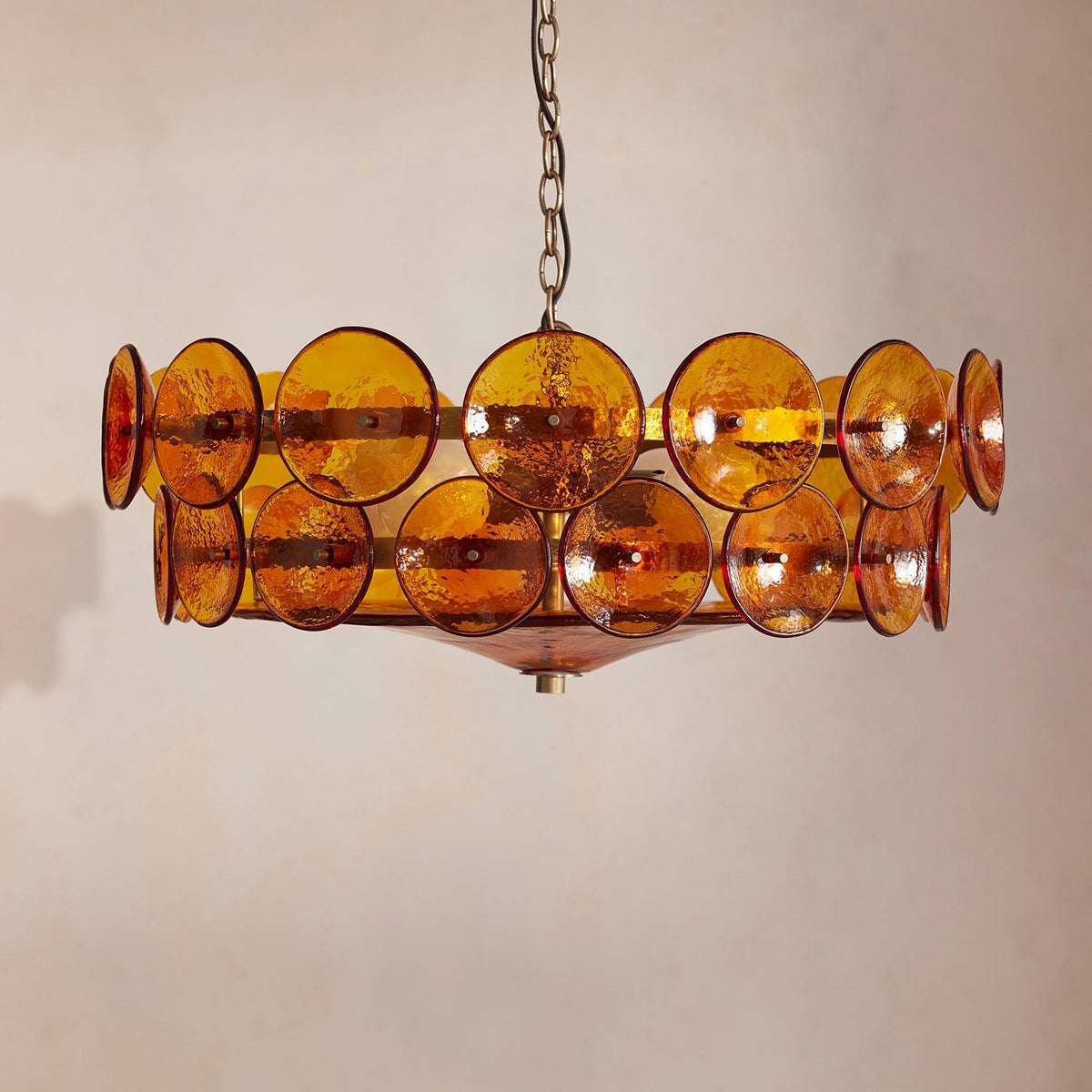 Solaris Disc Murano Chandelier