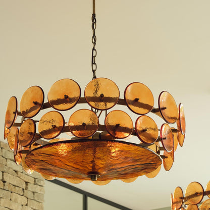 Solaris Disc Murano Chandelier