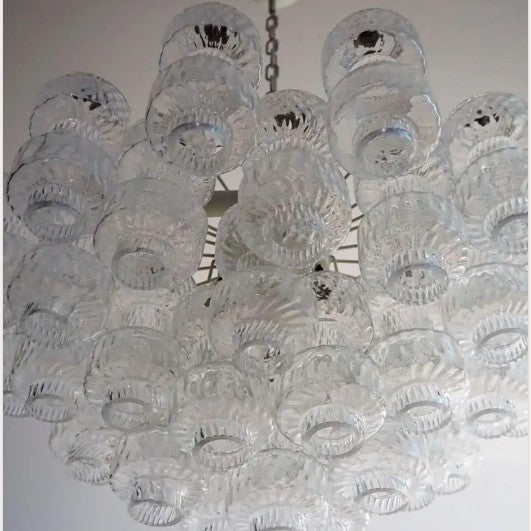 Murano Chandelier – 37 glasses- Transparent