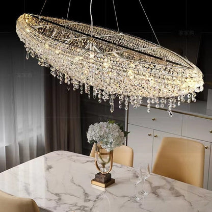 Designer Creative Light Luxury Boat-shaped Crystal Chandelier for Bedroom/ Living Room/ Bar /Dining Room