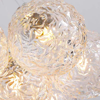 Affordable Nordic Art Water Pattern Glass Bubble Pendant Chandelier for Living/Dining Room/Bedroom
