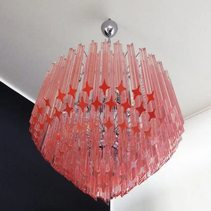 Murano Chandelier – 163 prisms – Pink