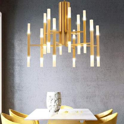 Deniselamp® Gold/Black Postmodern LED Chandelier For Living Room, Lobby, Restaurant