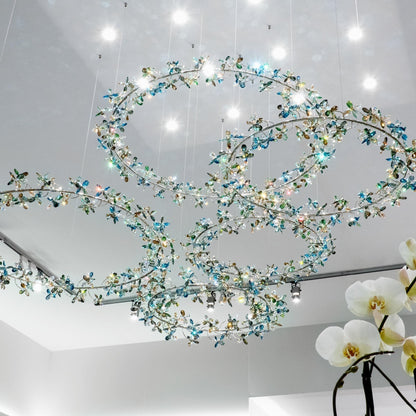 Modern Design Crystal Chandelier with Floral Crown Shape