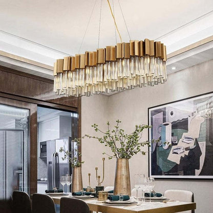Denise Bobon Kubica Oval Crystal Chandelier