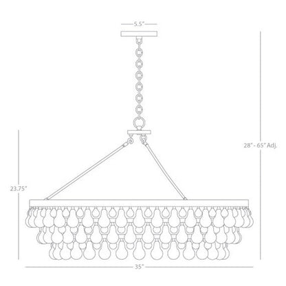 Bolzano Large Chandelier 35''W