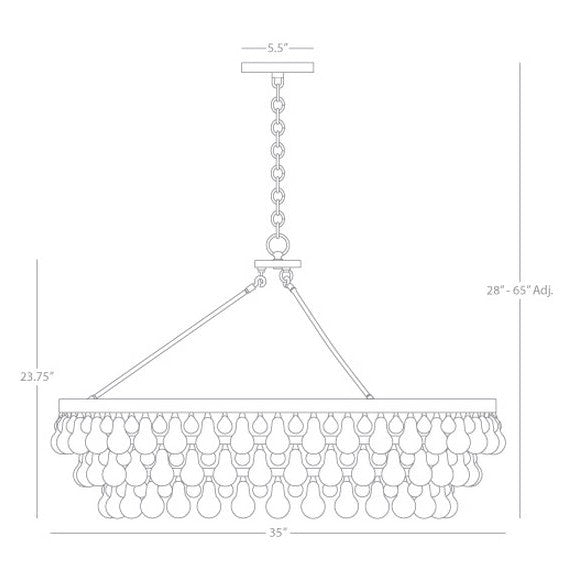 Bolzano Large Chandelier 35''W