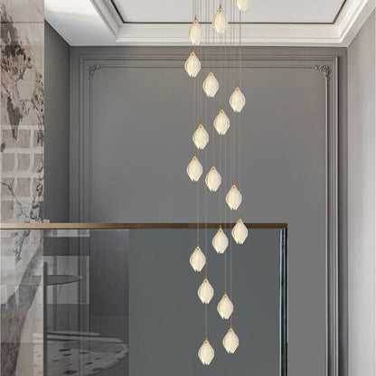 JC Magnolia Blossom Ceramic Pendant Chandelier