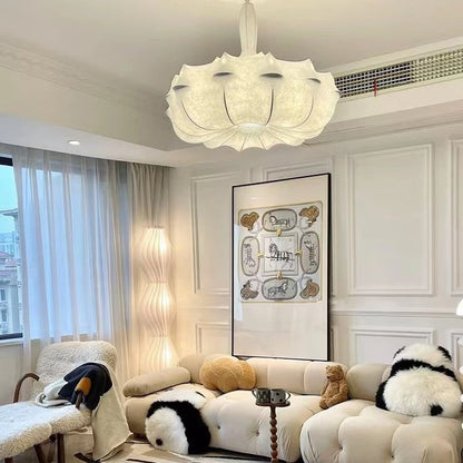 Alien Cloud - French Cream Silk Pendant Chandelier