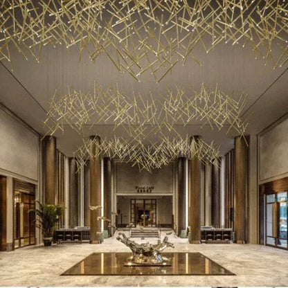 Modern Italian Creative Art Sticks Ceiling Chandelier for Living Room/Staircase/Hotel Lobby