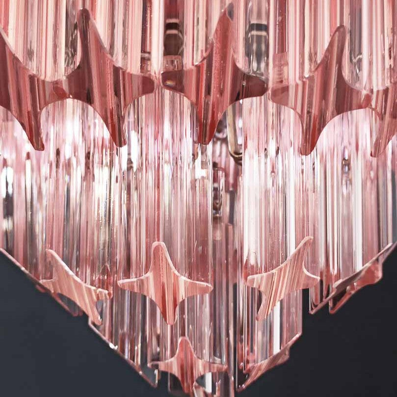 Murano Chandelier – 112 prisms – Pink