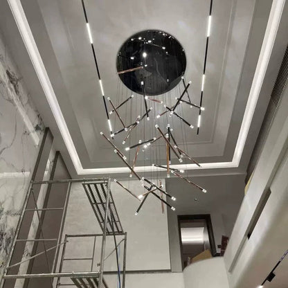 Modern Italian Creative Art Sticks Ceiling Chandelier for Living Room/Staircase/Hotel Lobby