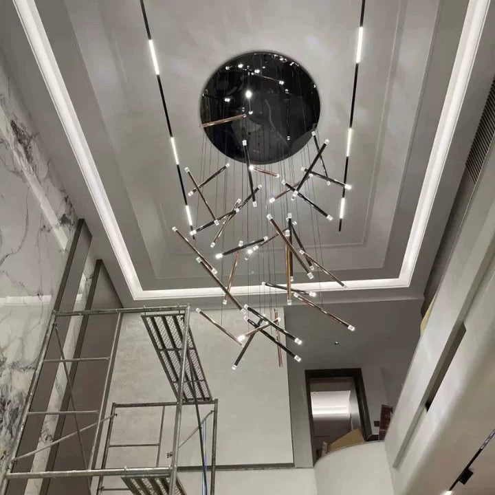 Modern Italian Creative Art Sticks Ceiling Chandelier for Living Room/Staircase/Hotel Lobby