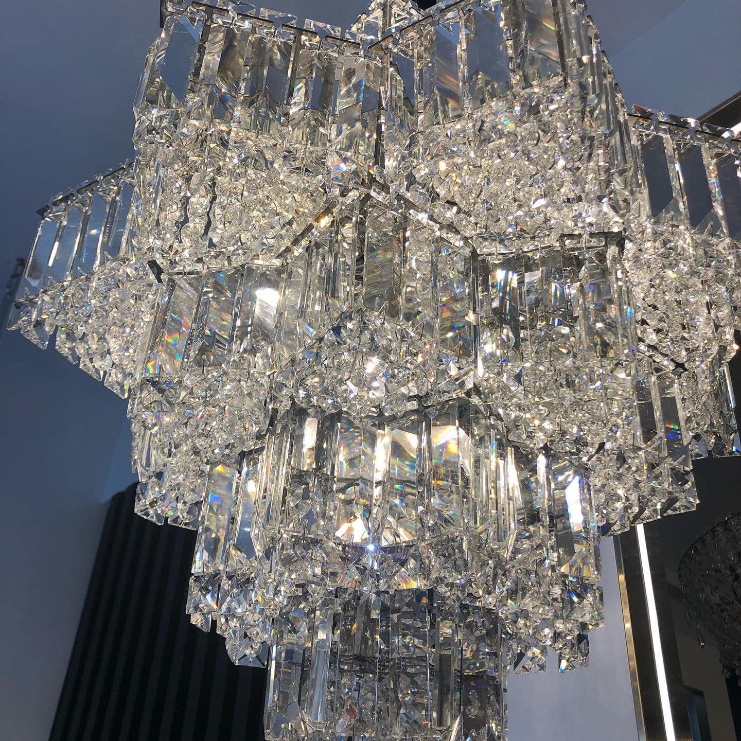 Fashion Star Shaped Chandelier Crystal Ceiling Light Fixture For Small Living Room/ Bedroom