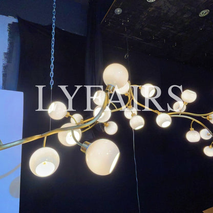 Modern Hand-blown Glass Globes Branch Chandelier for Living/Dining Room/Kitchen Island
