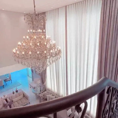 Luxury Classic Multi-layers Candle Crystal Dimmable Tiered Chandelier in Gold/Silver Finish