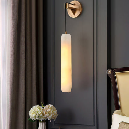 Wrenna Alabaster Flute Wall Lamp