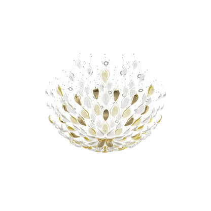 Floating Leaves Meteor Shower Crystal Spiral Chandelier