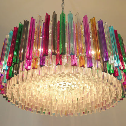 Murano Chandelier – Triedri Round – 391 prisms – Multi