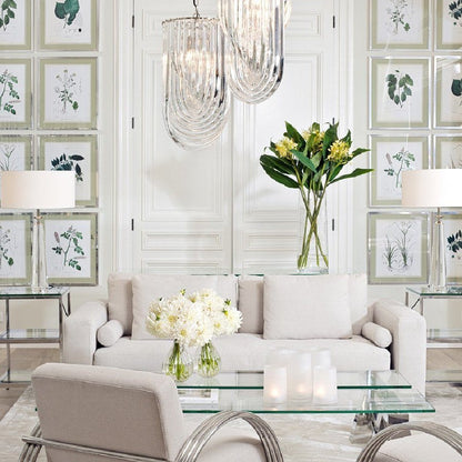 Frostina Lucite Loop Chandelier